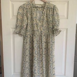 Christy Dawn- Della Dress: Larkspur Ditsy Field Silk